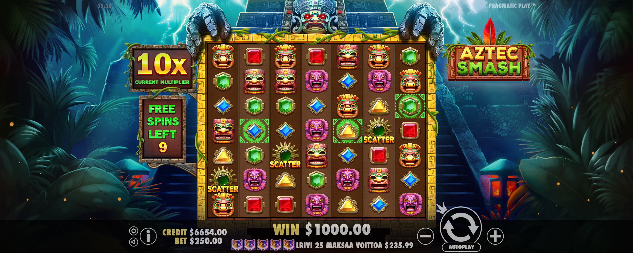 Aztec Smash - Free spins 4