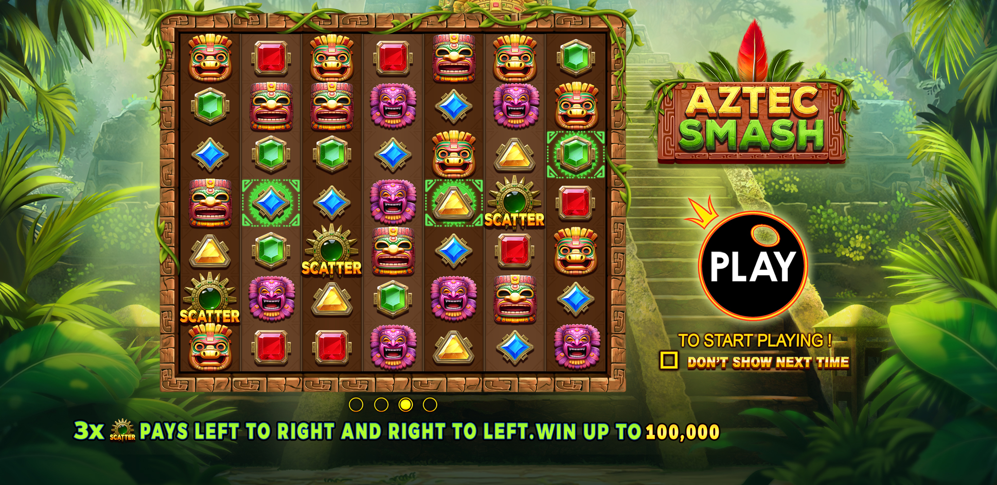 Aztec Smash - Start screen 1