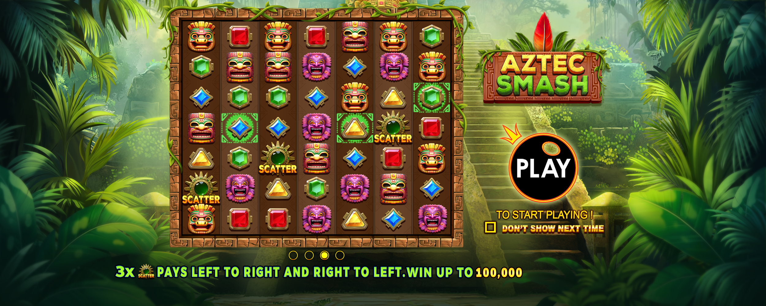 Aztec Smash - Start screen 2