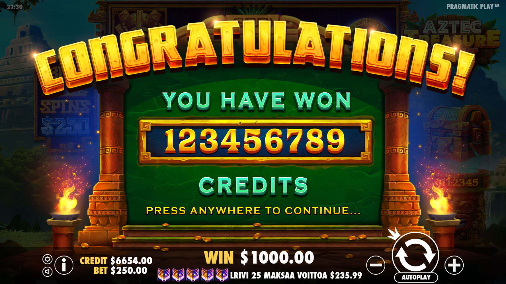 Aztec Treasure Hunt - Big win 3