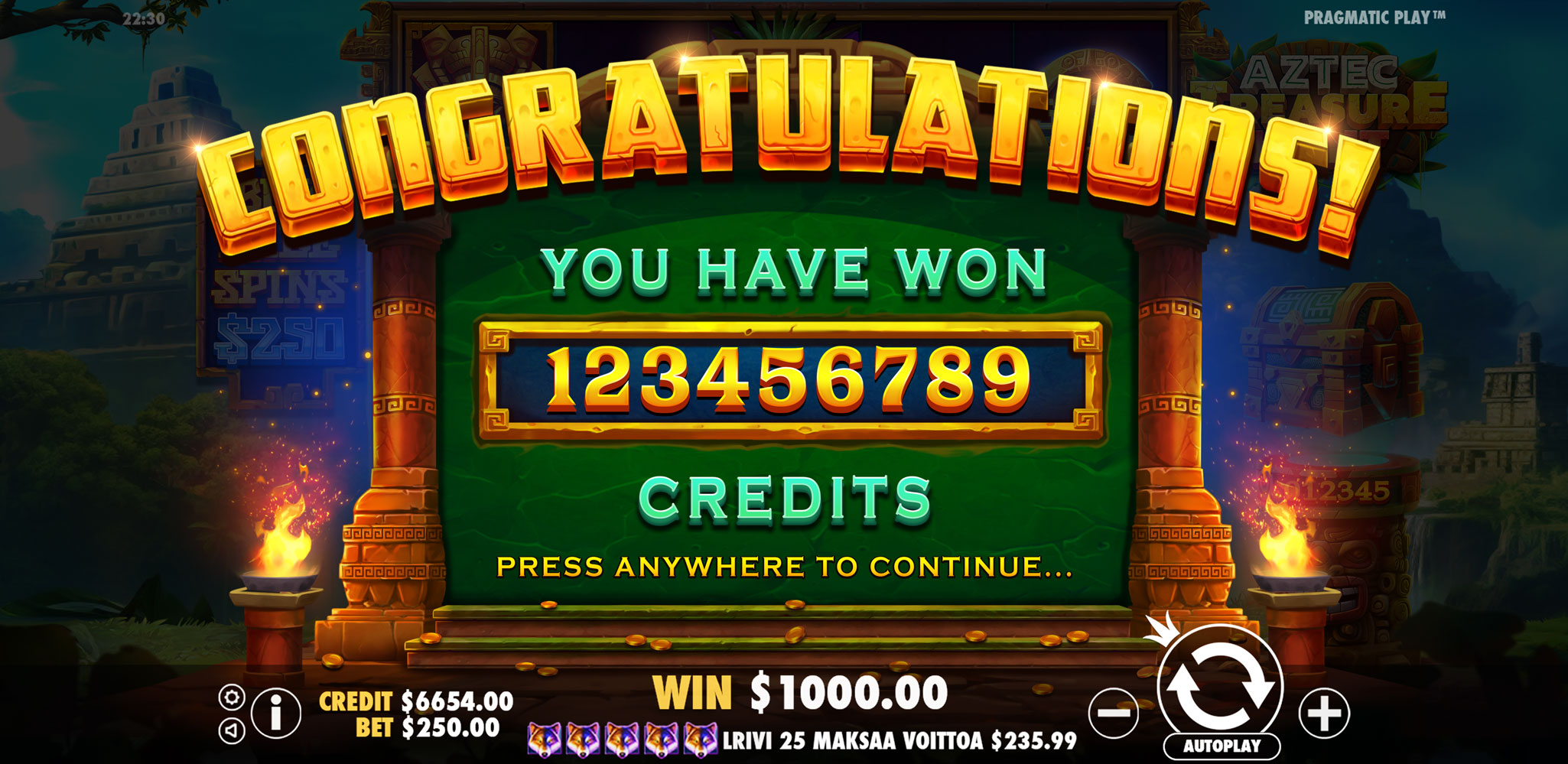 Aztec Treasure Hunt - Big win 7