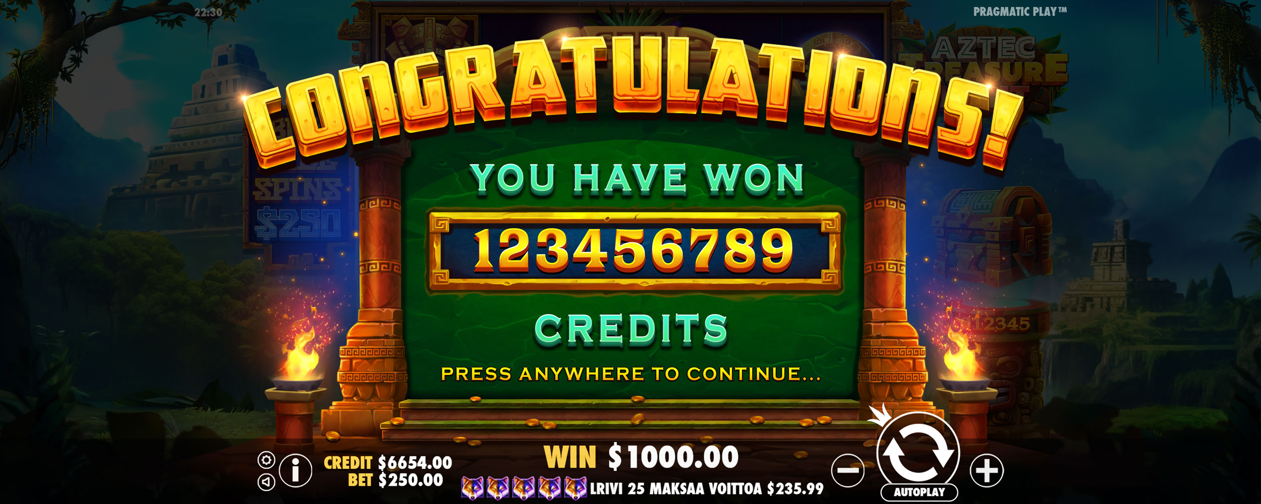 Aztec Treasure Hunt - Big win 9