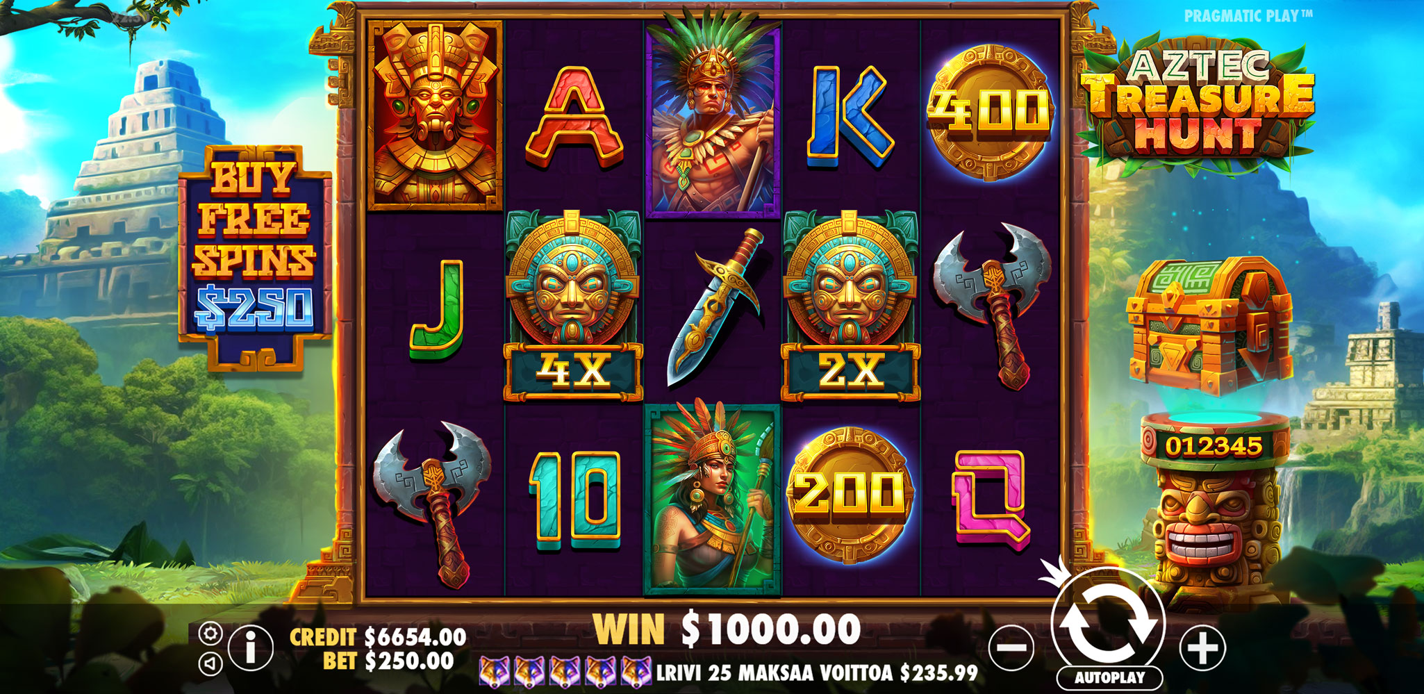 Aztec Treasure Hunt - Big win 12