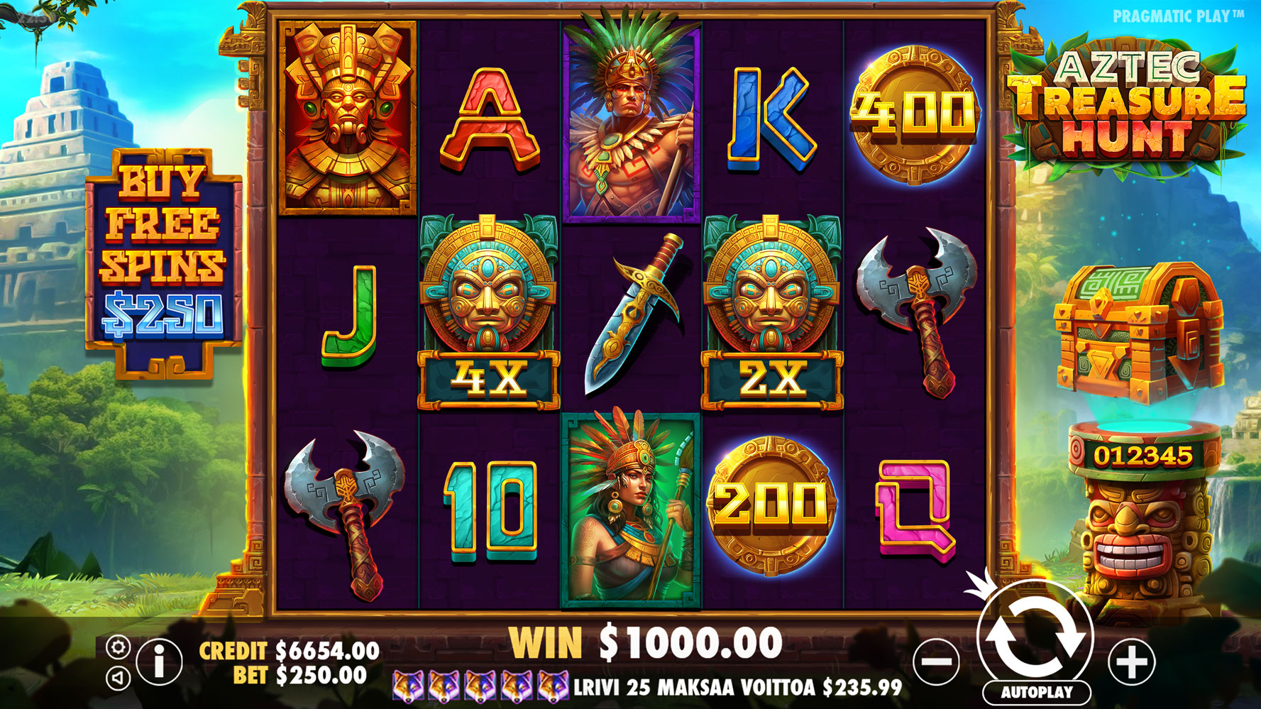 Aztec Treasure Hunt - Big win 17