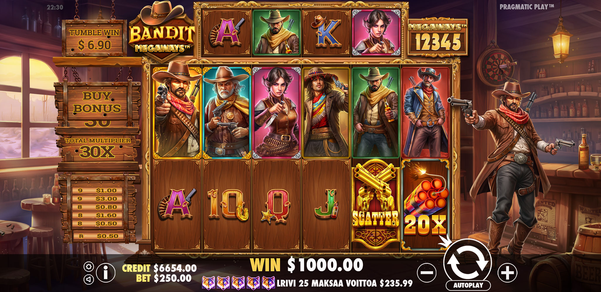 Bandit Megaways - Free spins 3