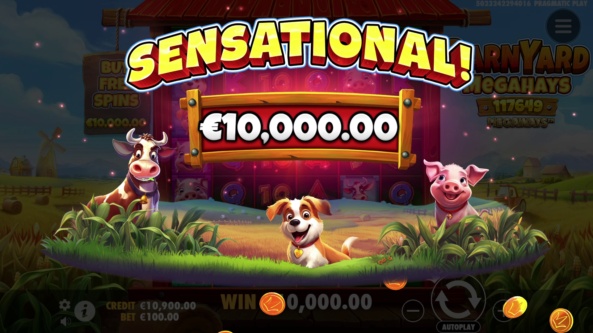 Barnyard Megahays Megaways - Big win 1