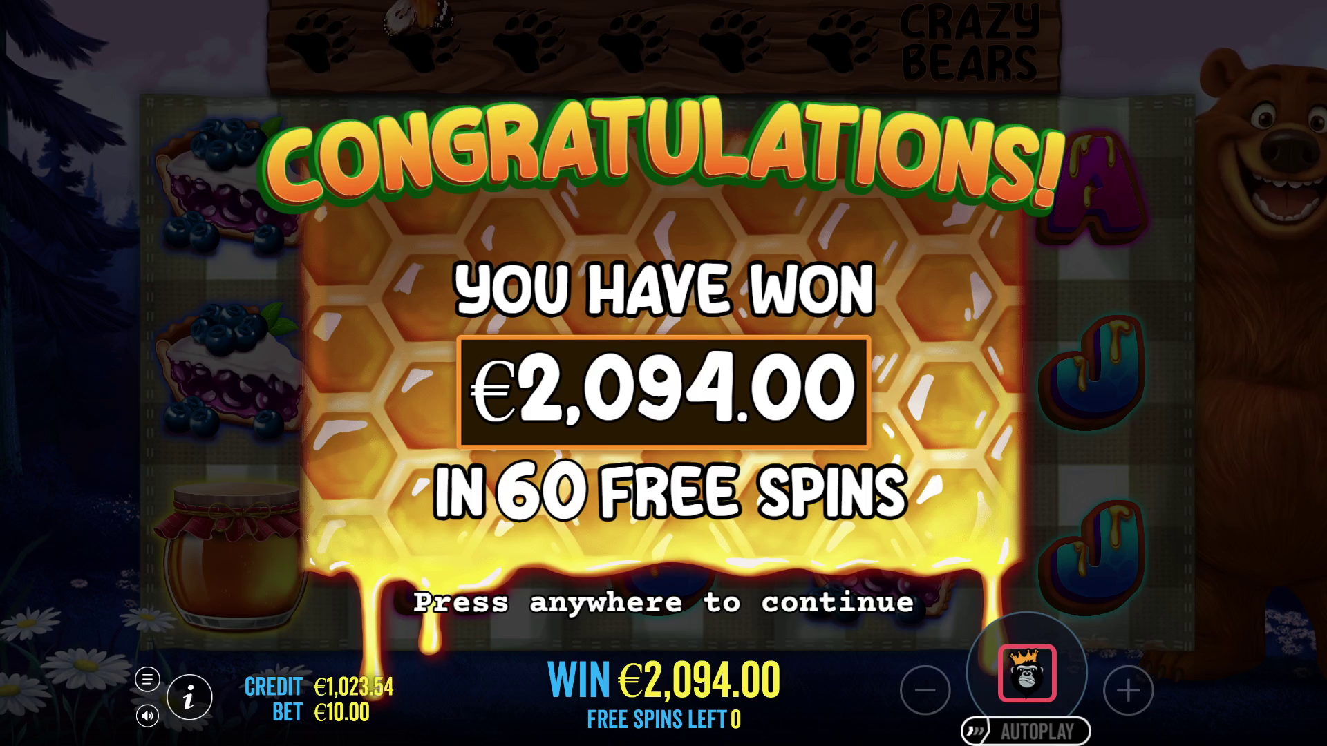 Bear Crazy - Free spins 1