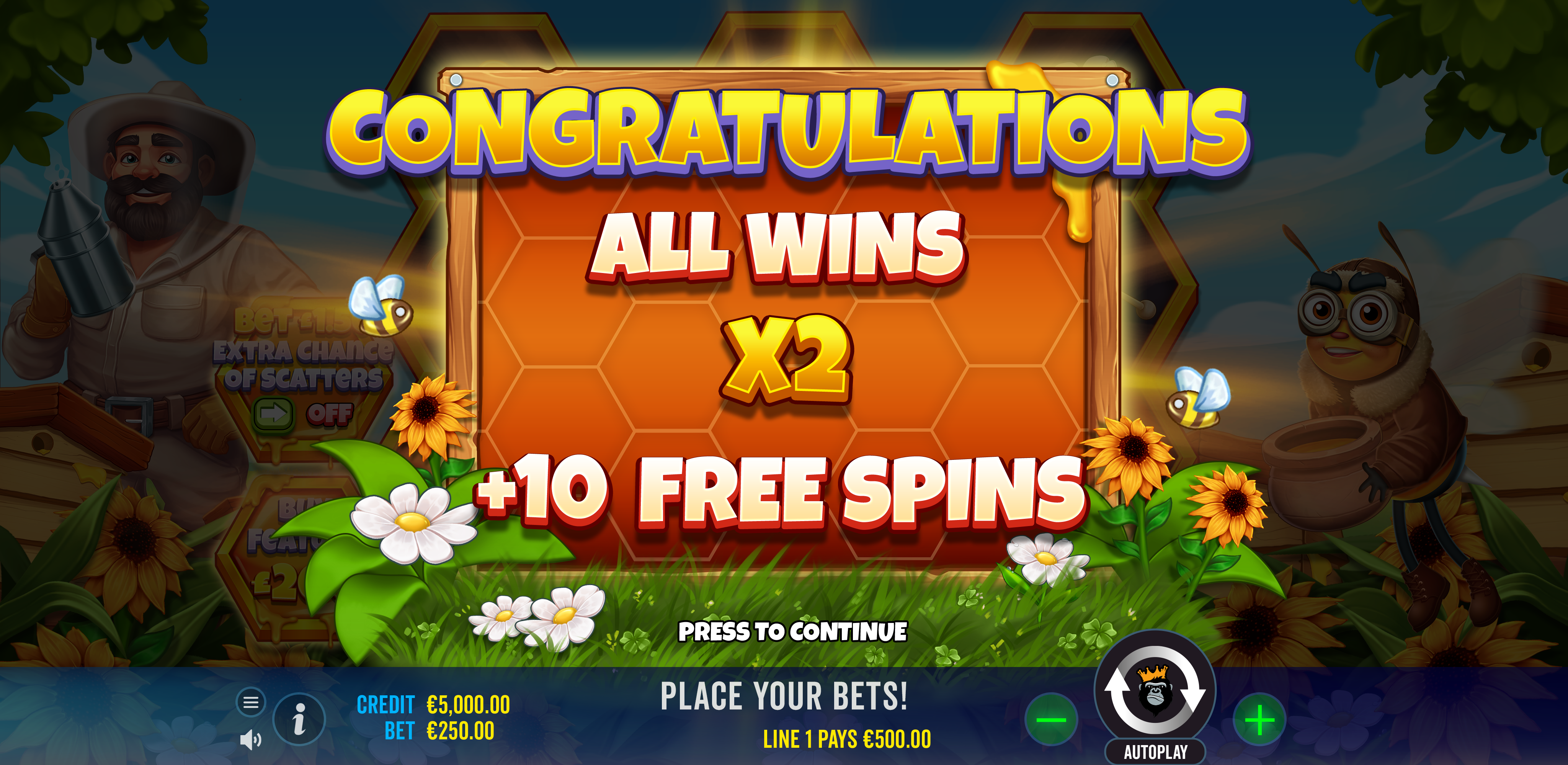 Bee Keeper - Free spins 5