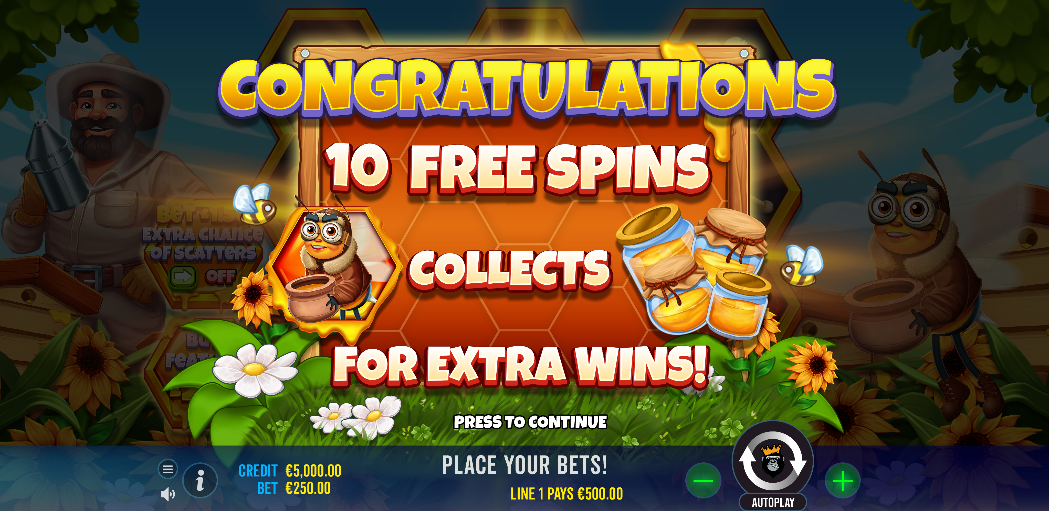 Bee Keeper - Free spins 6