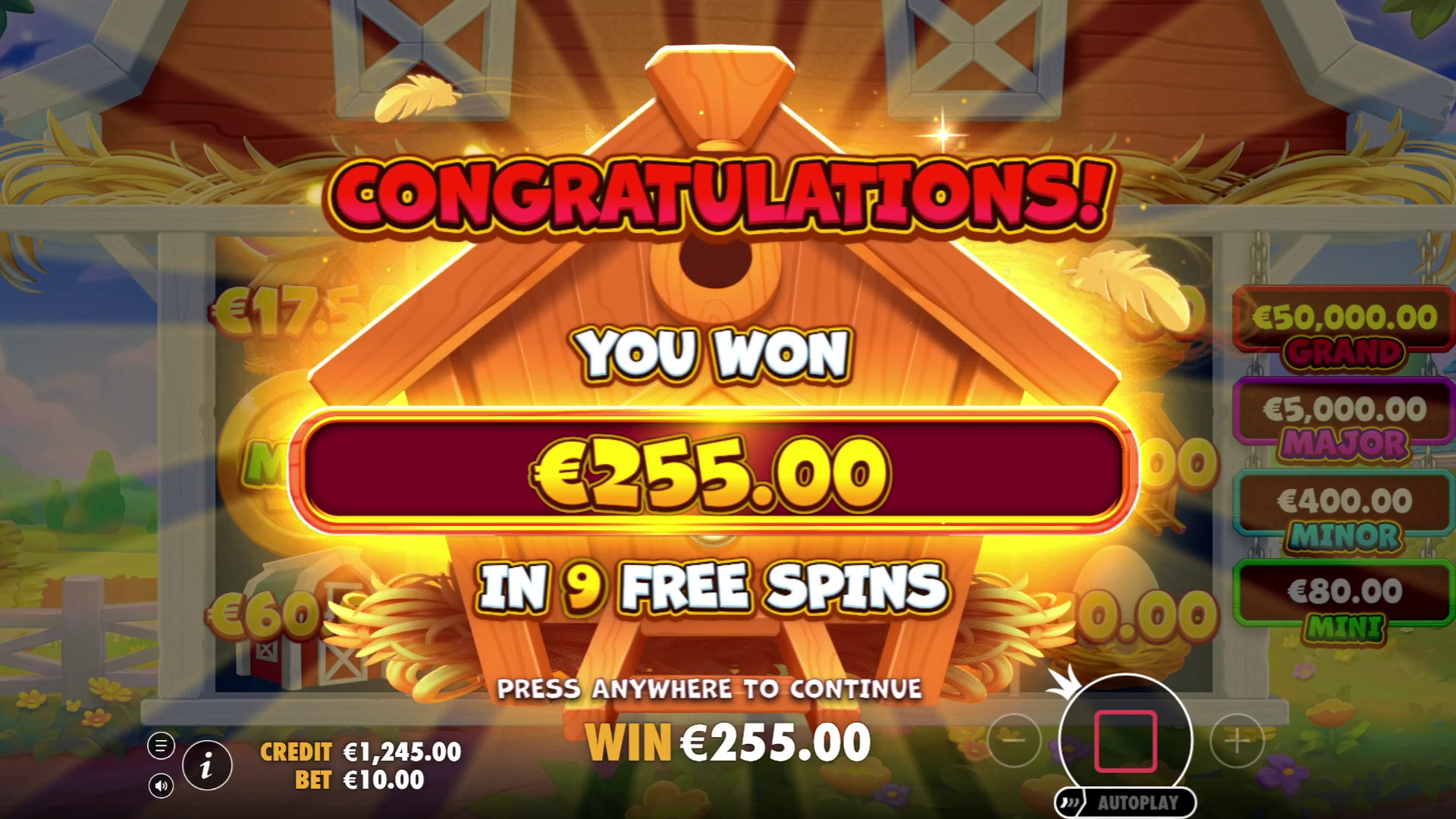 Better Barn House Bonanza - Free spins 1