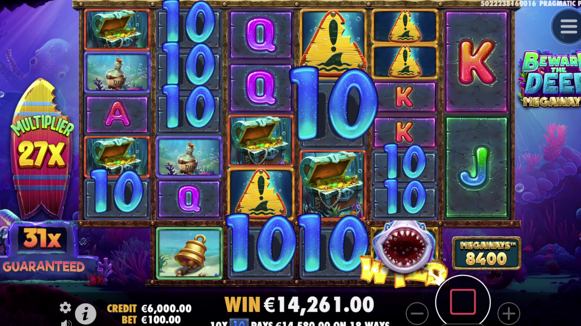 Beware The Deep Megaways - Big win 6