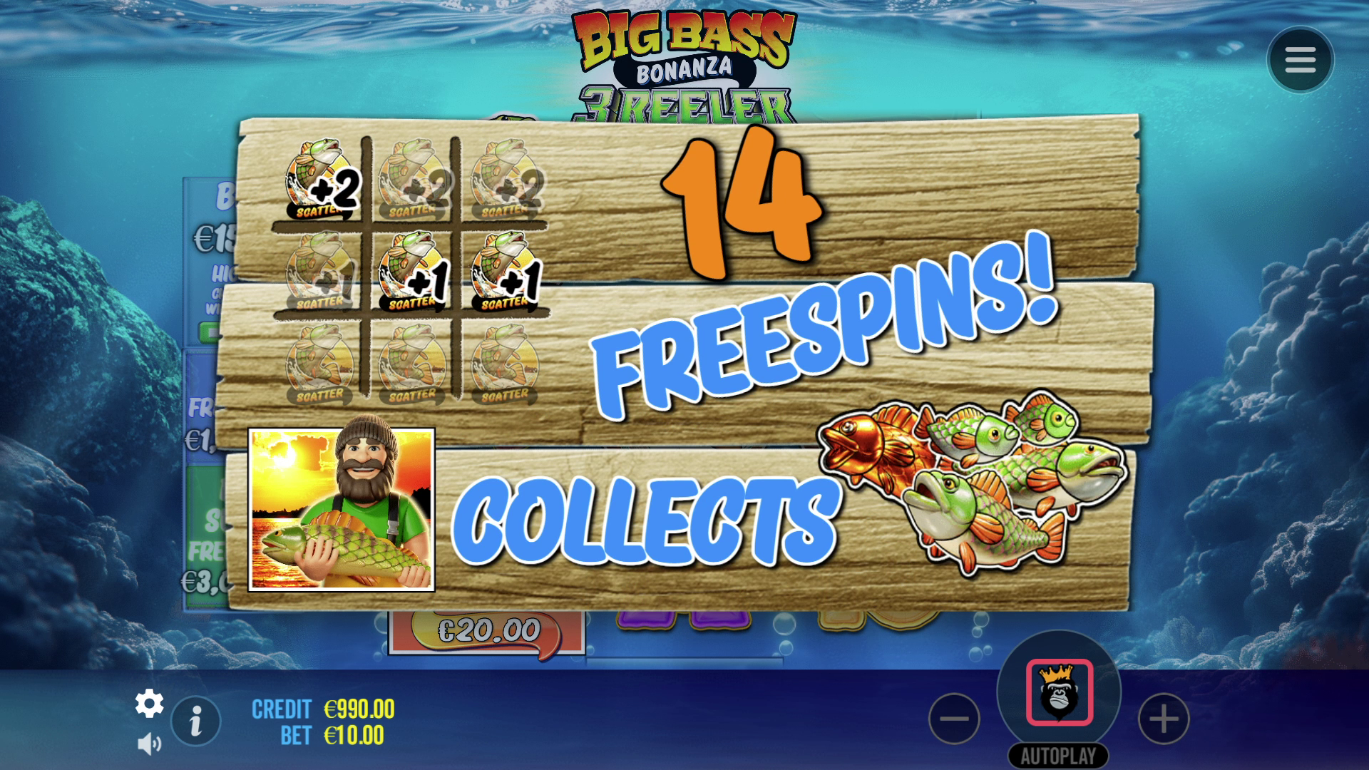 Big Bass Bonanza 3 Reeler - Free spins 2