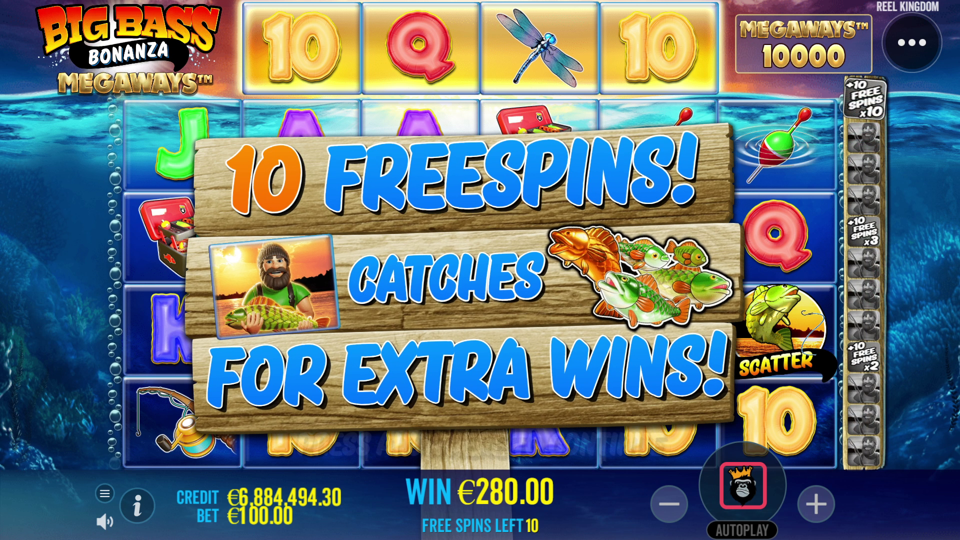 Big Bass Bonanza Megaways - Free spins