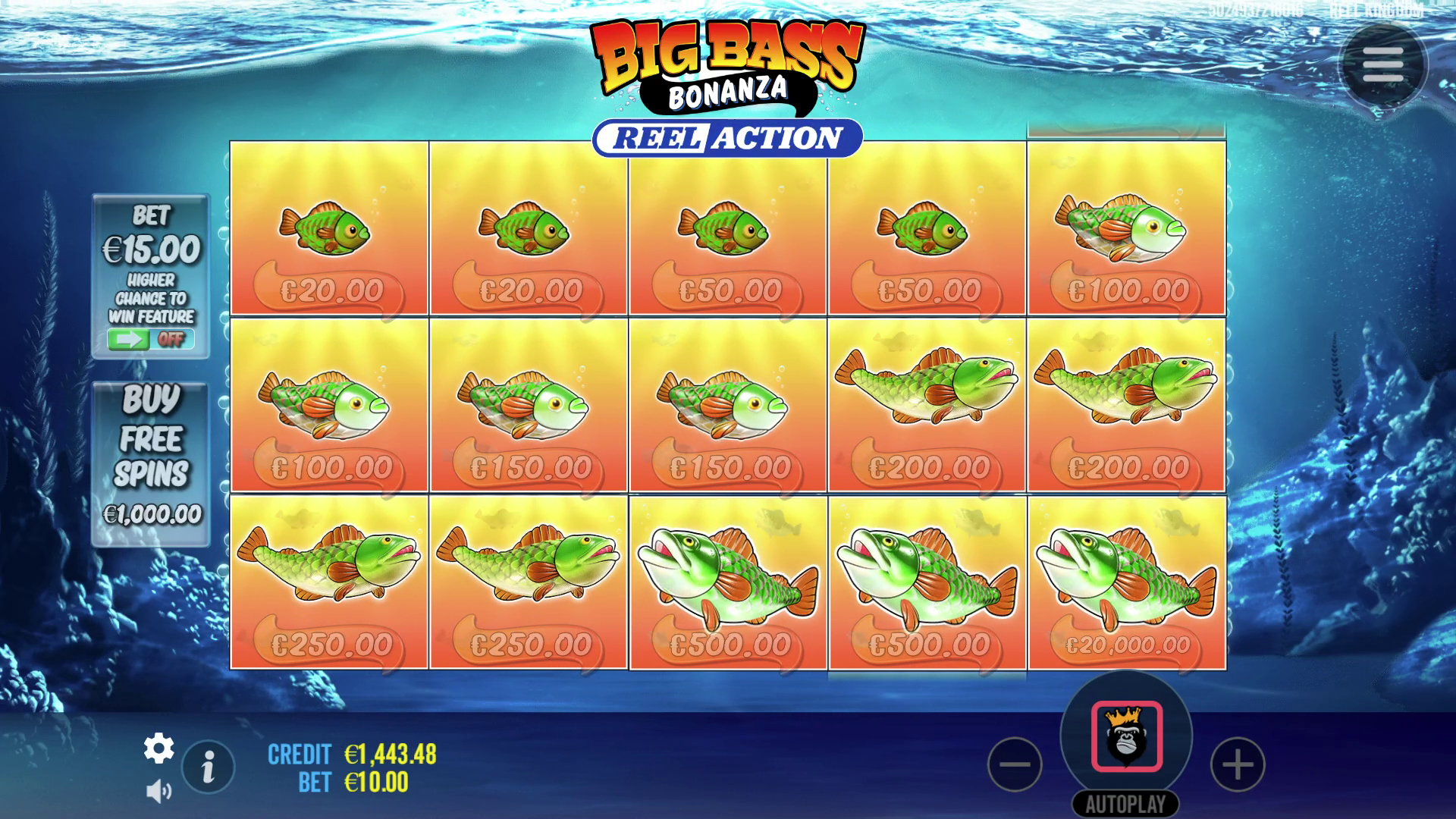 Big Bass Bonanza Reel Action - Base game 1