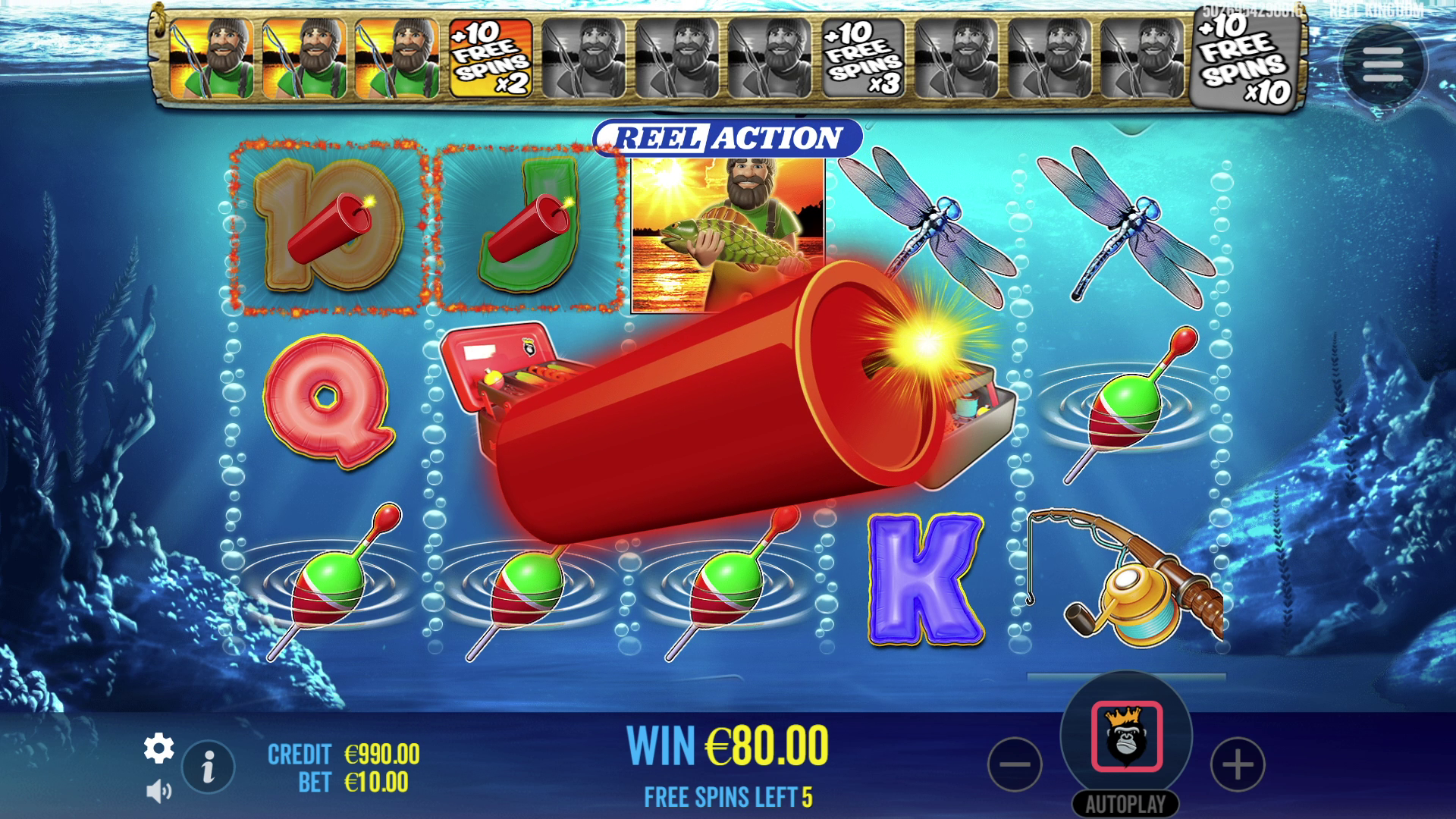 Big Bass Bonanza Reel Action - Free spins 2