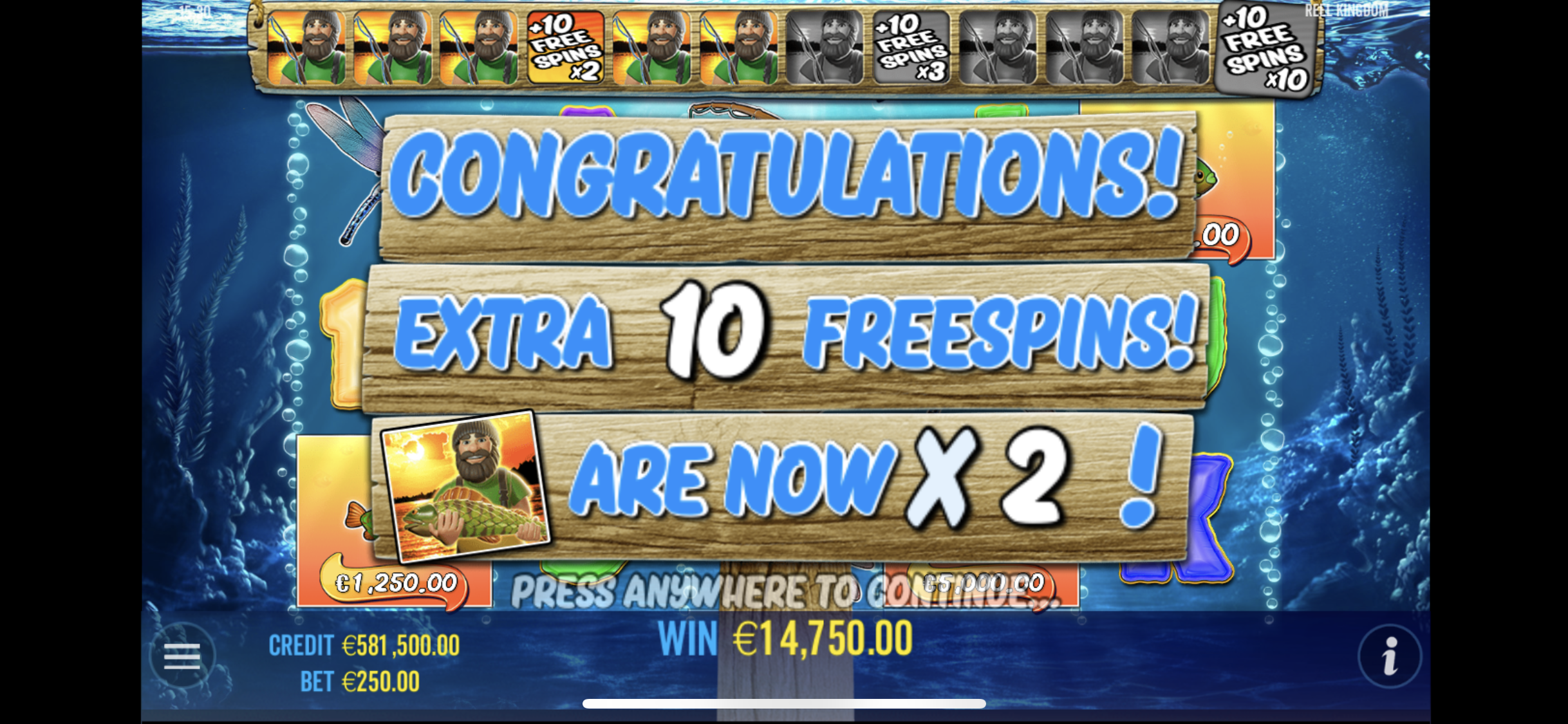 Big Bass Bonanza - Free spins 5