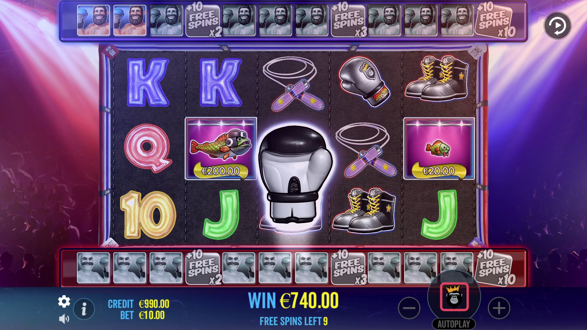 Big Bass Boxing Bonus Round - Free spins 5