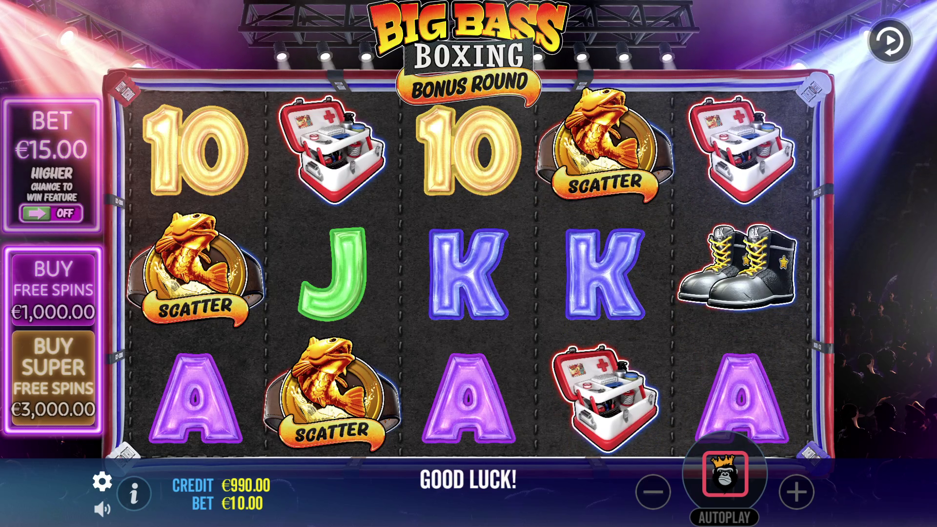 Big Bass Boxing Bonus Round - Buy bonus 2