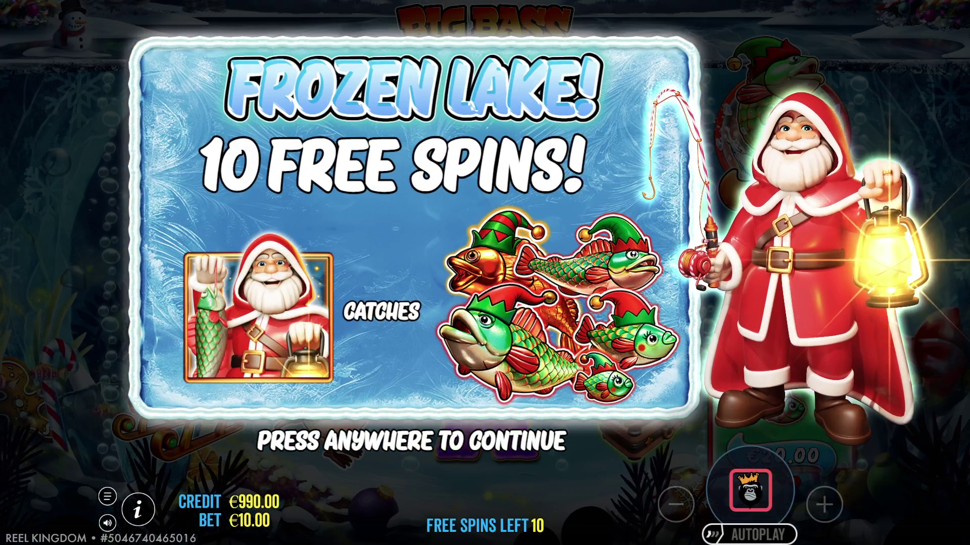 Big Bass Christmas - Frozen Lake - Free spins 3
