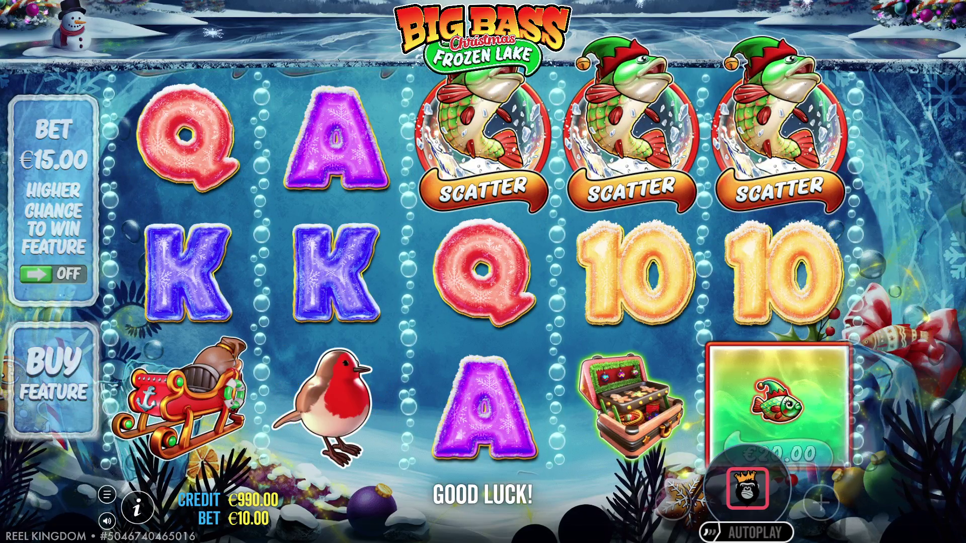 Big Bass Christmas - Frozen Lake - Free spins 4
