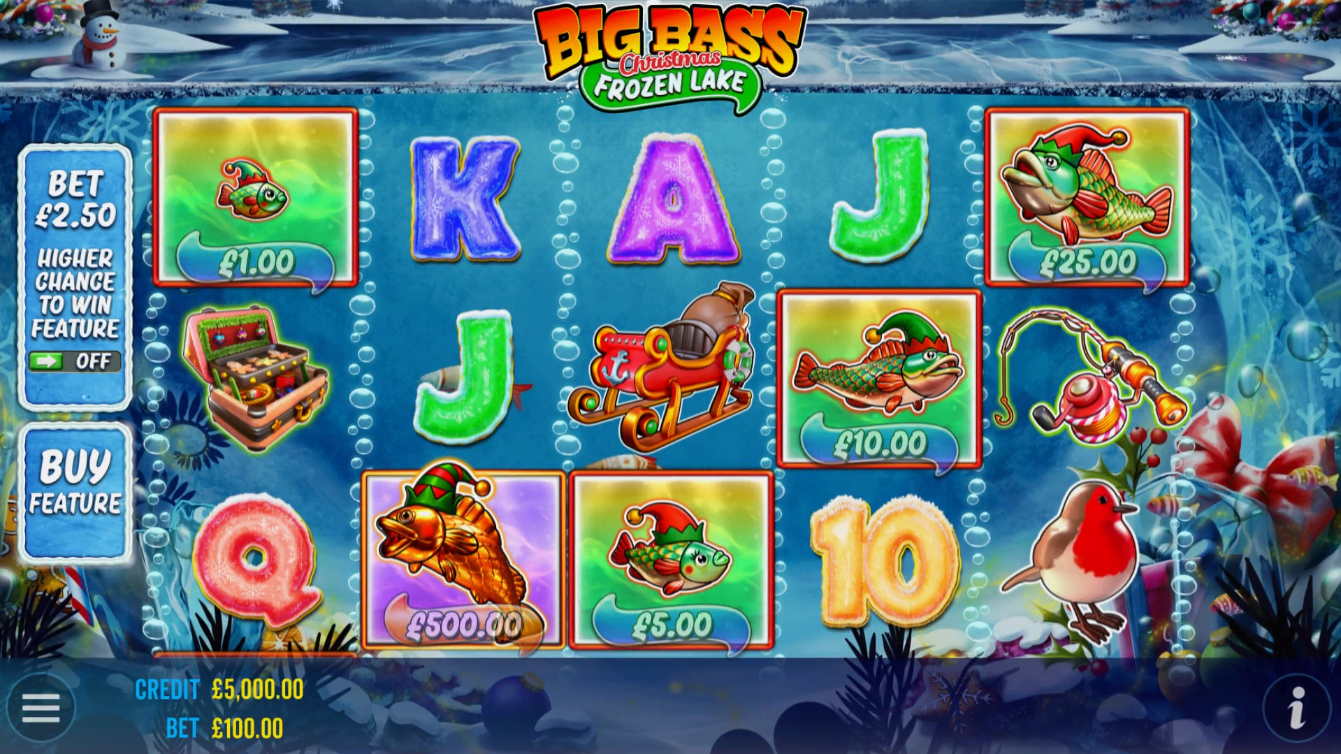 Big Bass Christmas - Frozen Lake - Base game 2
