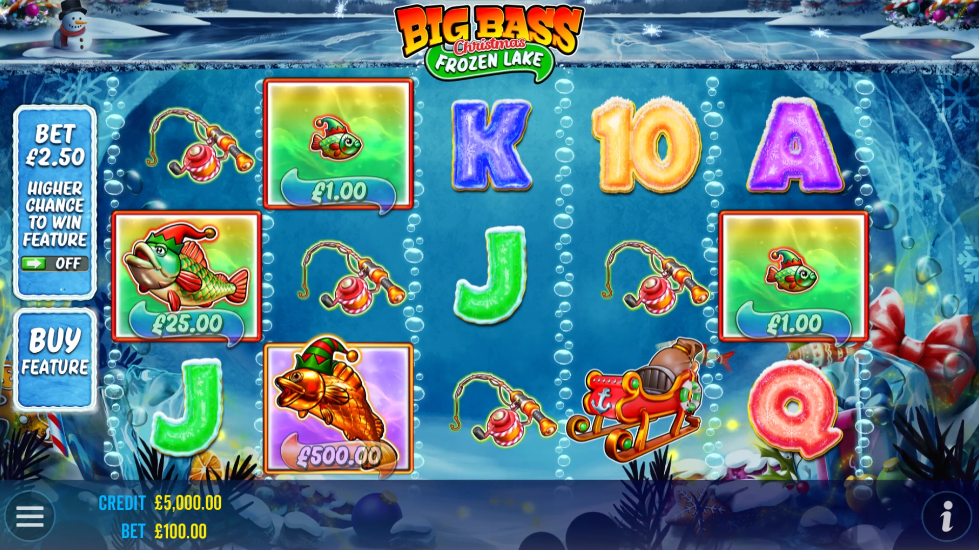 Big Bass Christmas - Frozen Lake - Base game 3