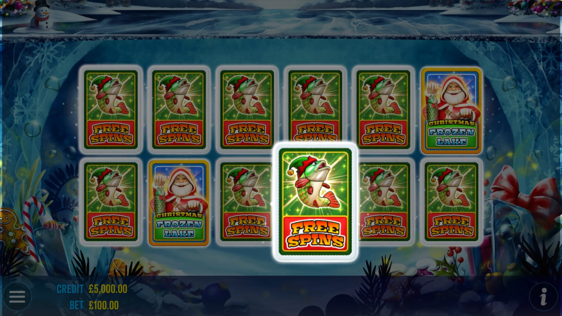 Big Bass Christmas - Frozen Lake - Free spins 5
