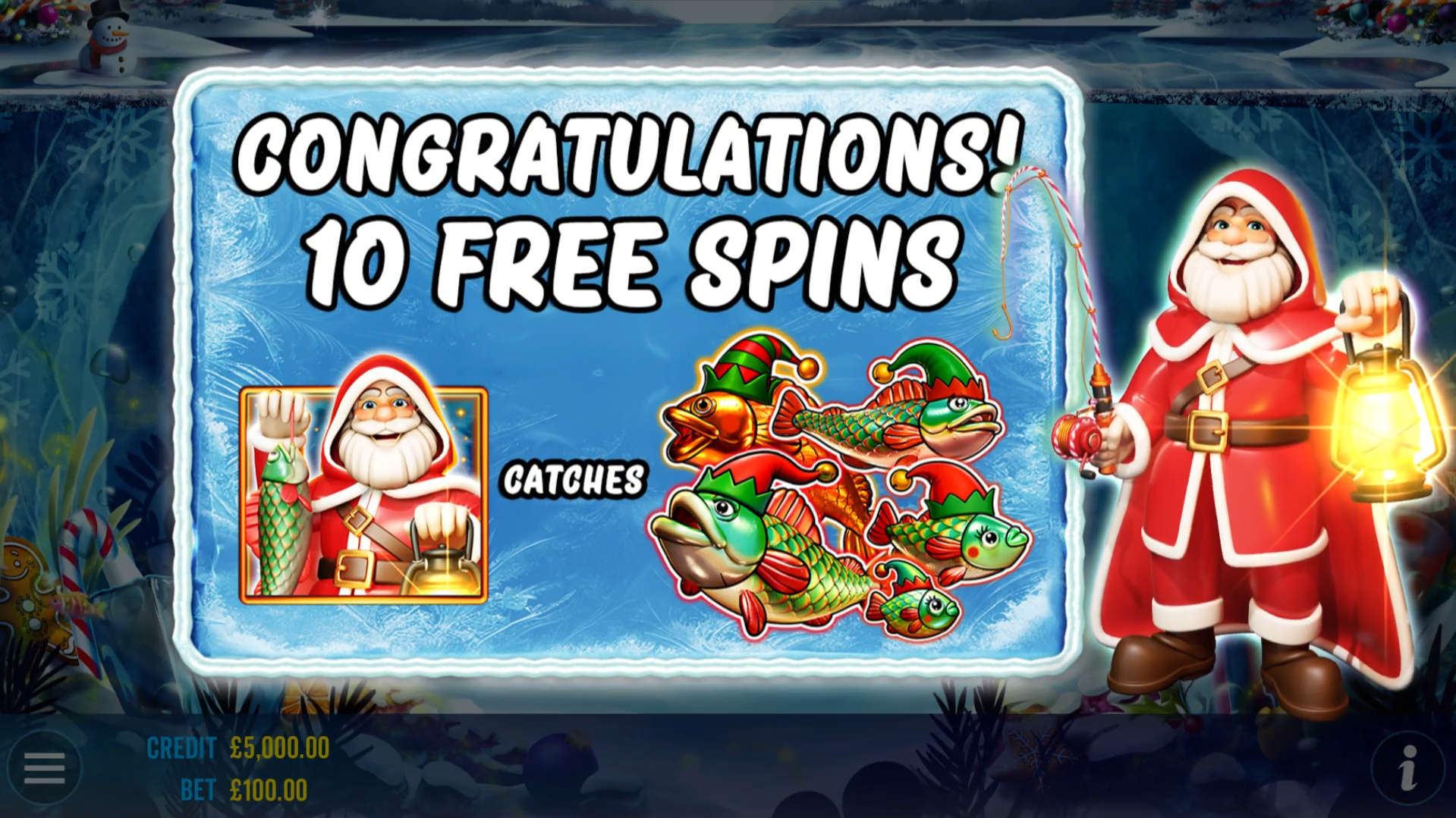 Big Bass Christmas - Frozen Lake - Free spins 6