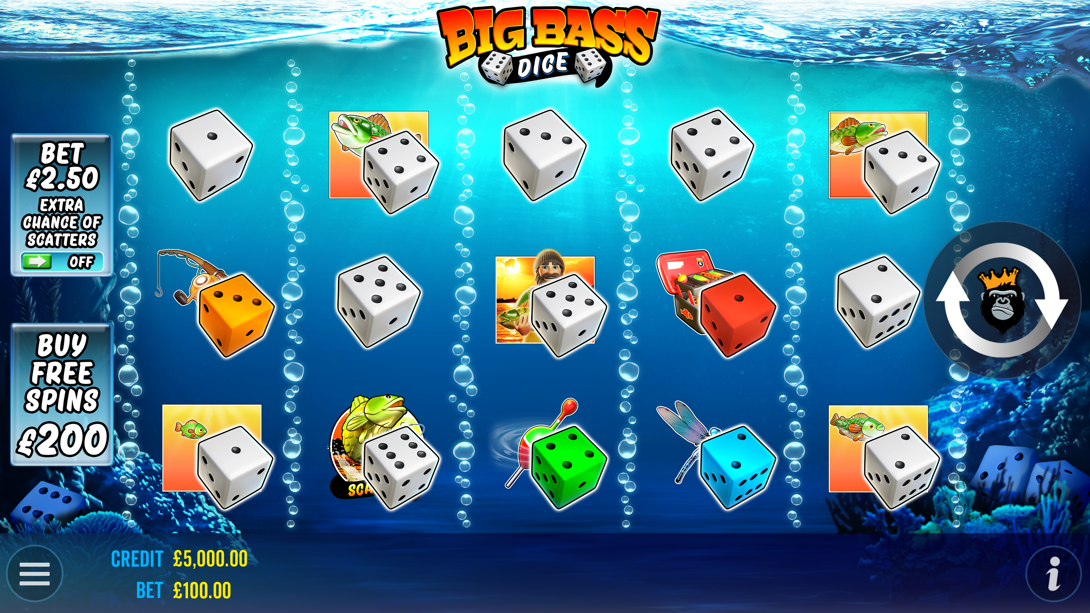 Big Bass Dice - Base game 3