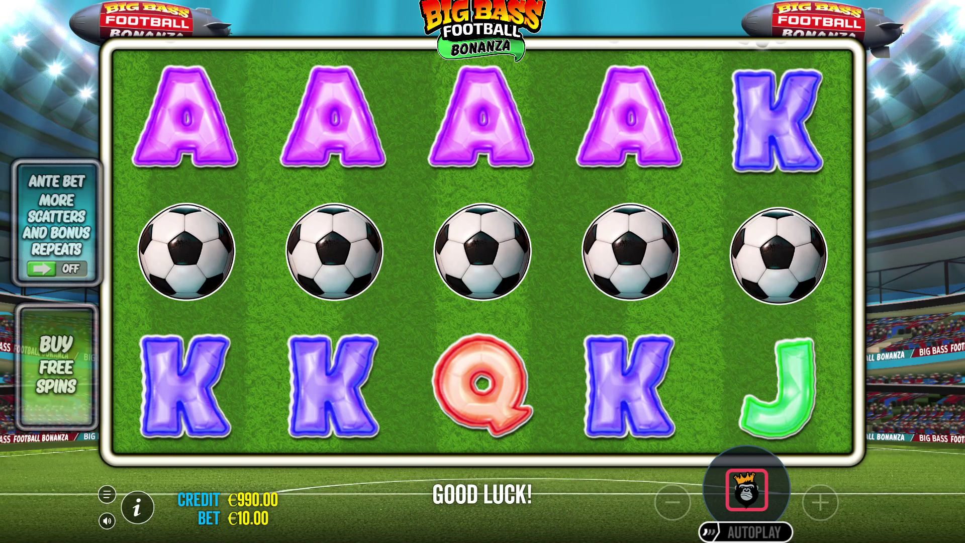 Big Bass Football Bonanza - Base game