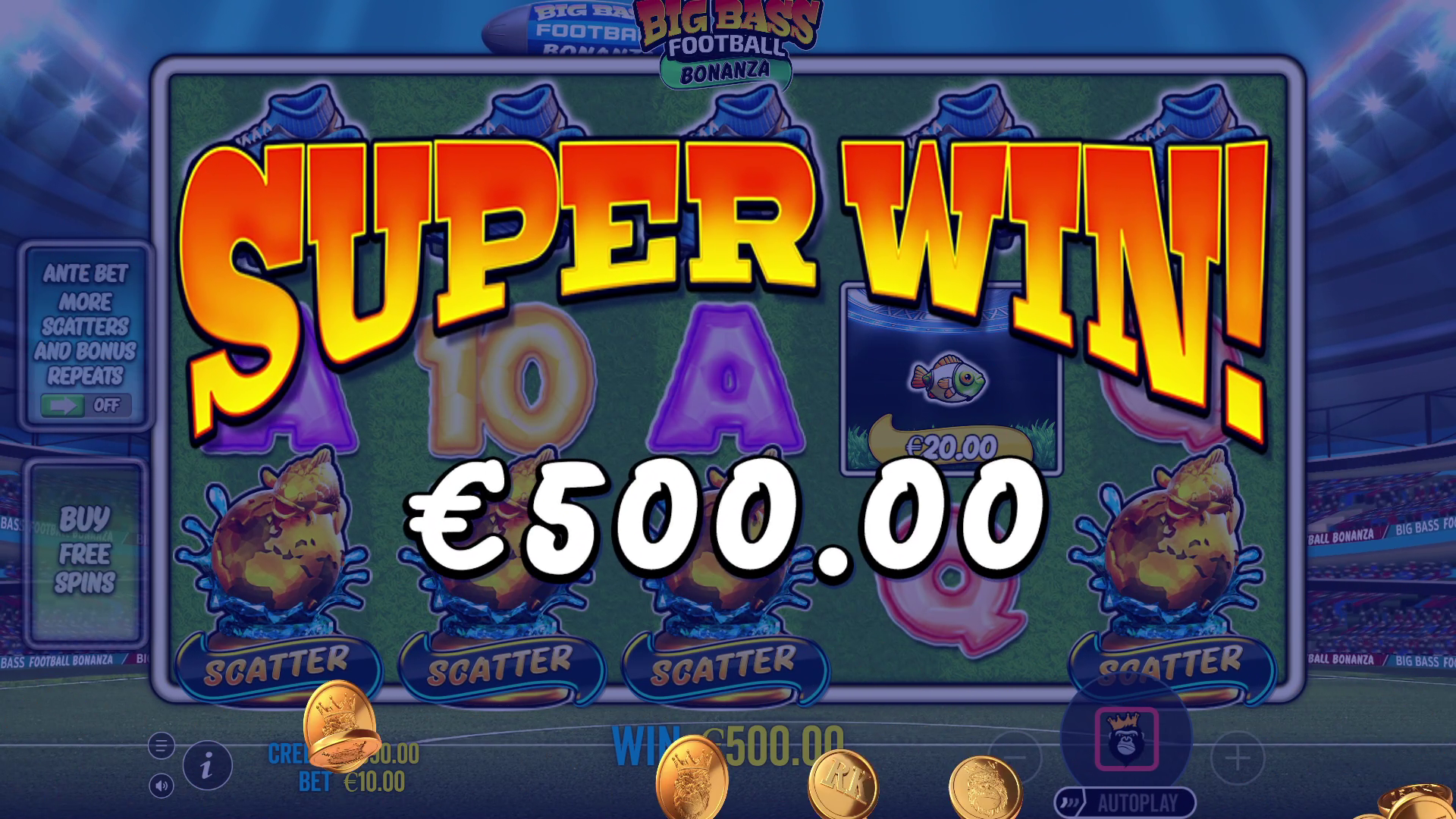 Big Bass Football Bonanza - Big win 4