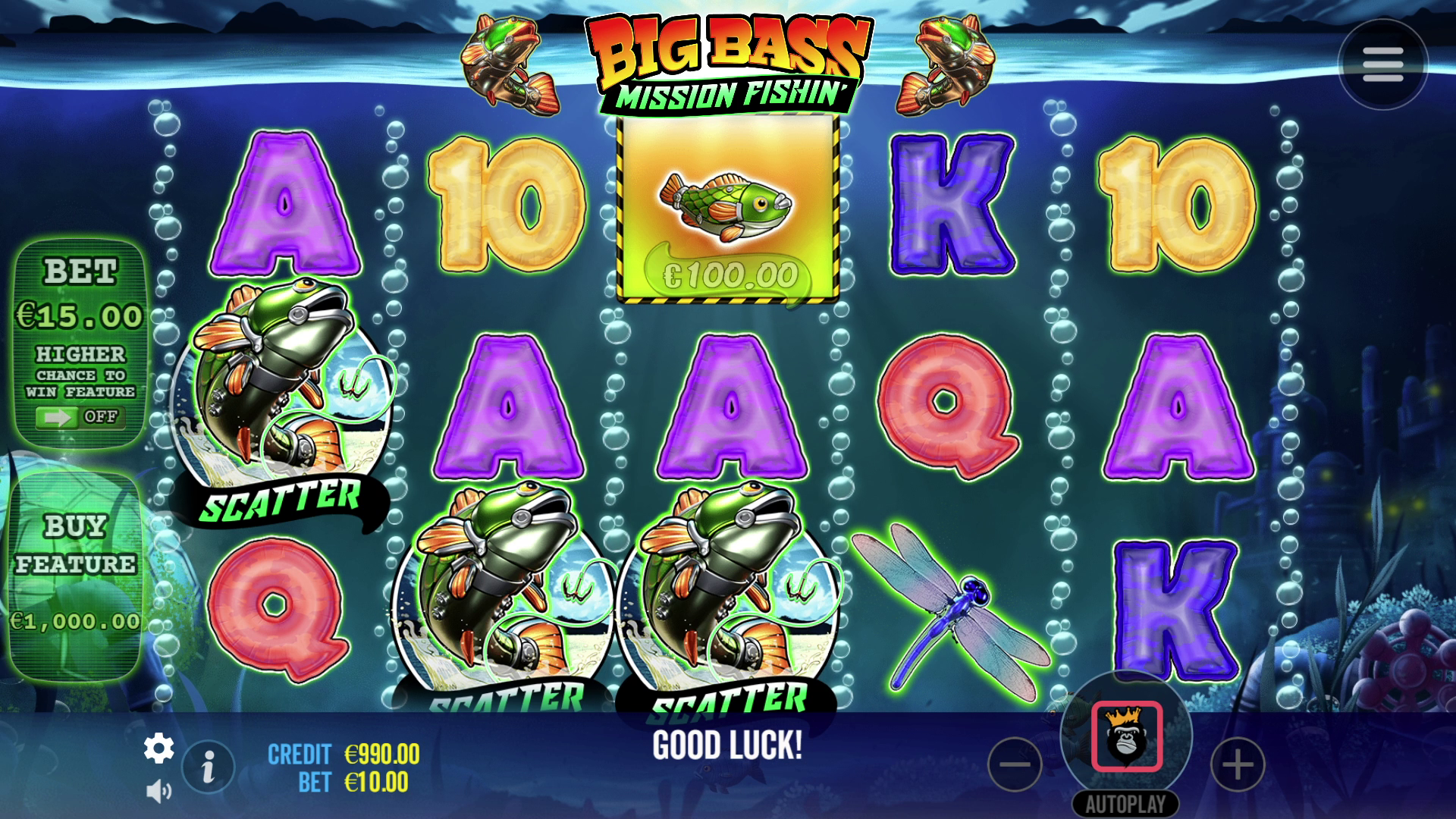 Big Bass Mission Fishin' - Base game