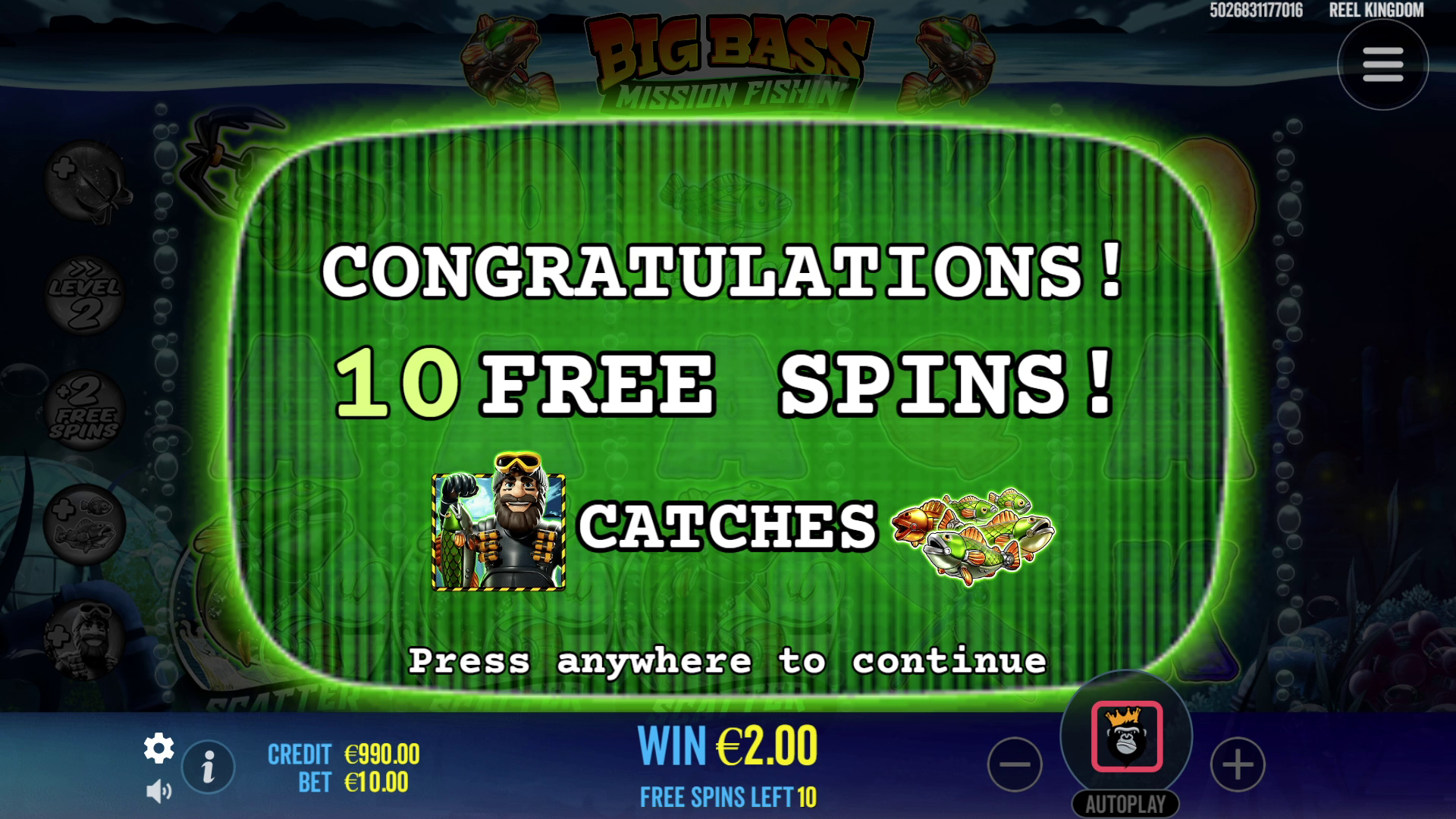 Big Bass Mission Fishin' - Free spins 5