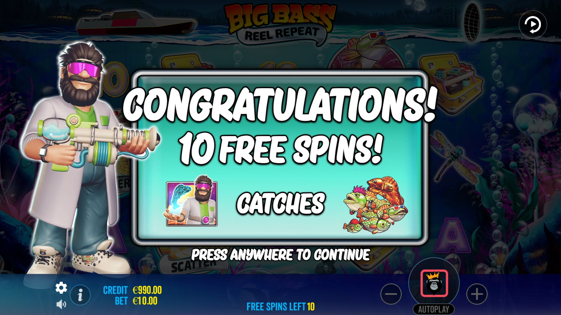 Big Bass Reel Repeat - Free spins 3
