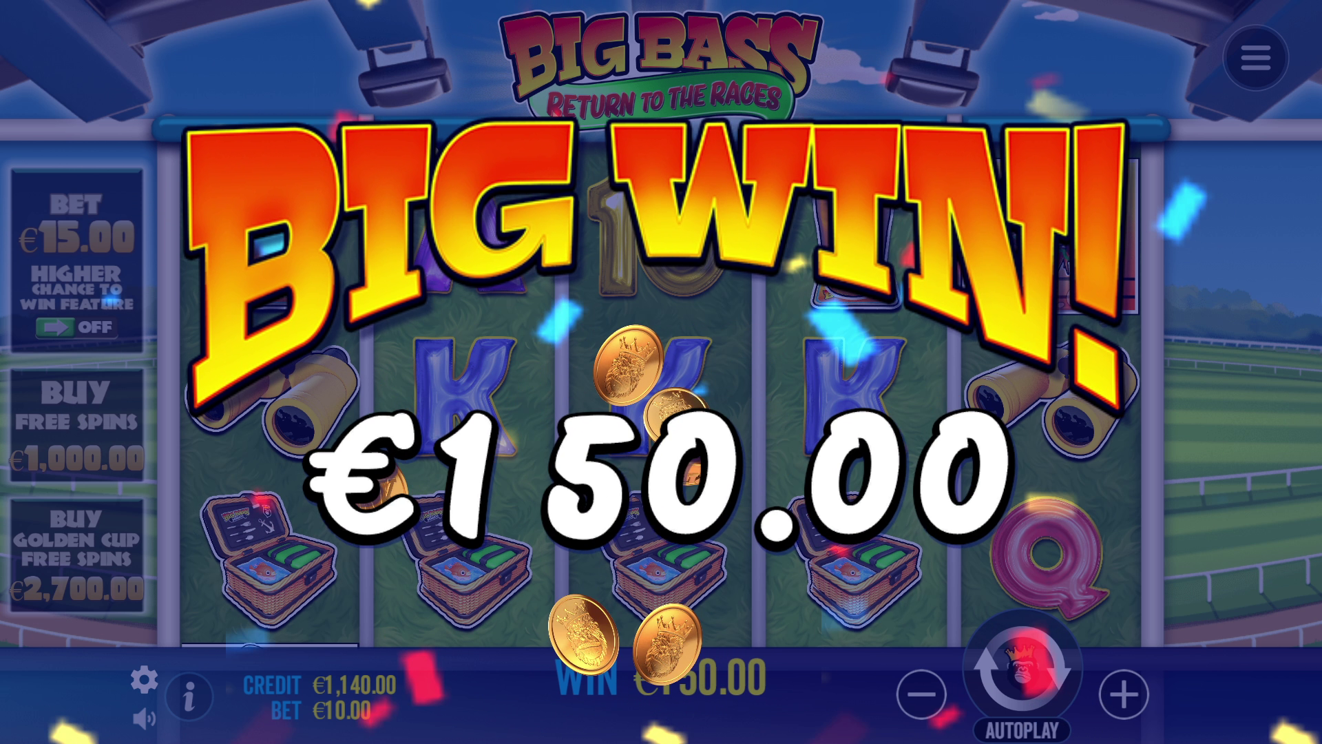 Big Bass Return to the Races - Big win 1