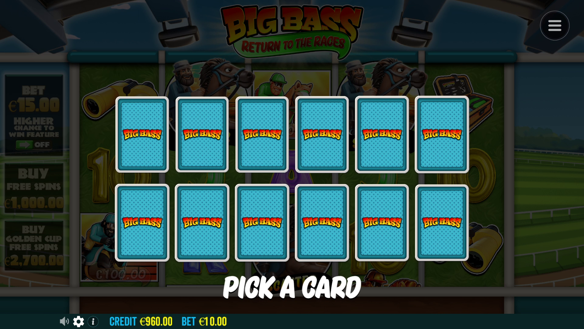 Big Bass Return to the Races - Buy bonus 1