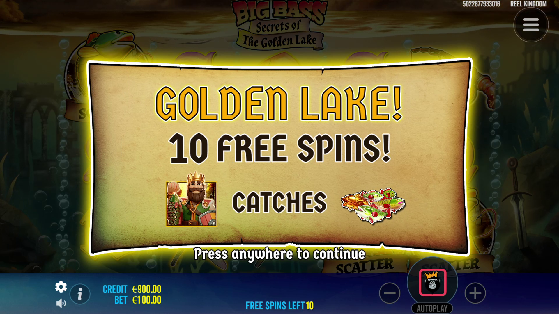 Big Bass Secrets of the Golden Lake - Free spins 2