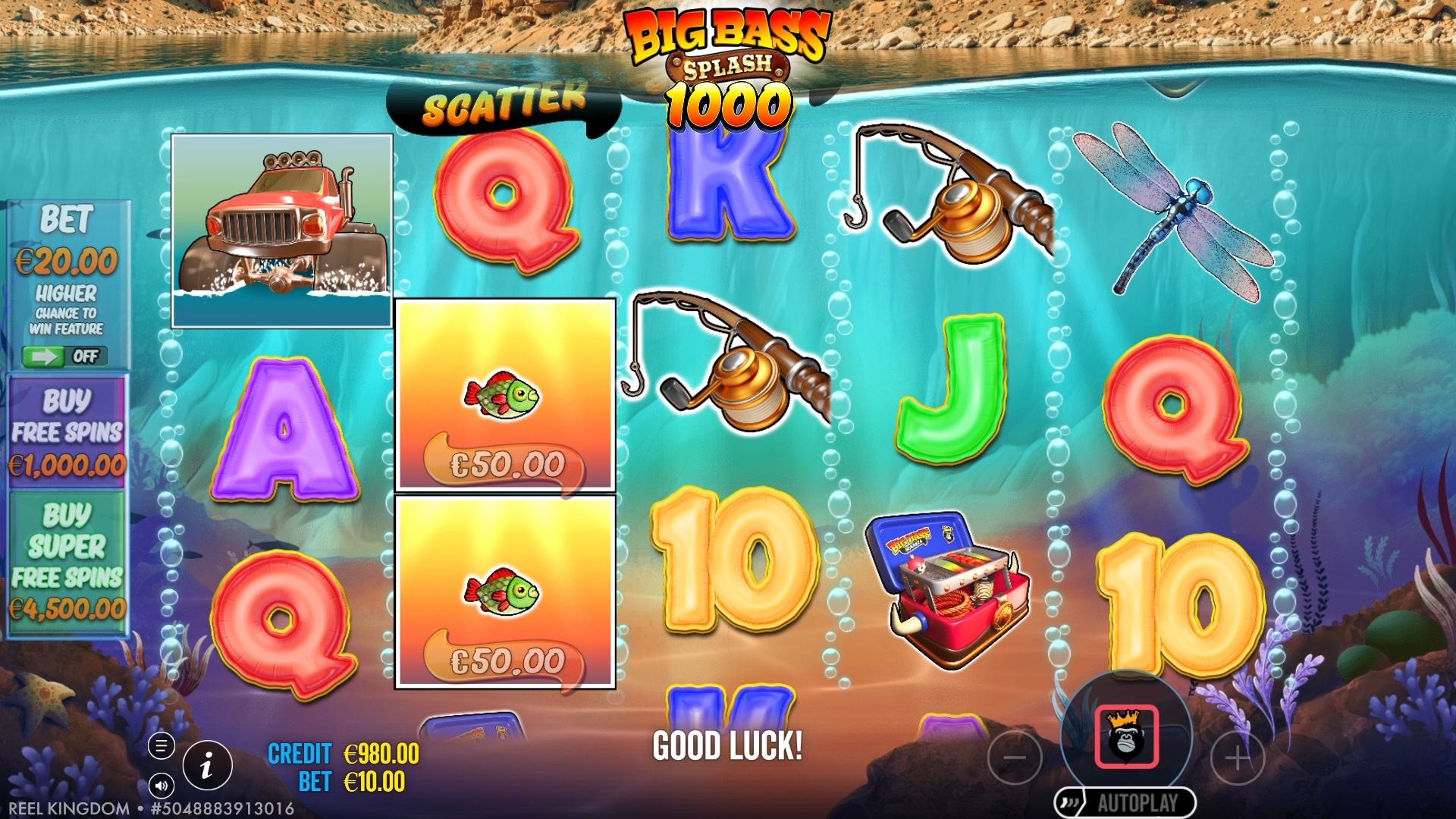 Big Bass Splash 1000 - Base game 1
