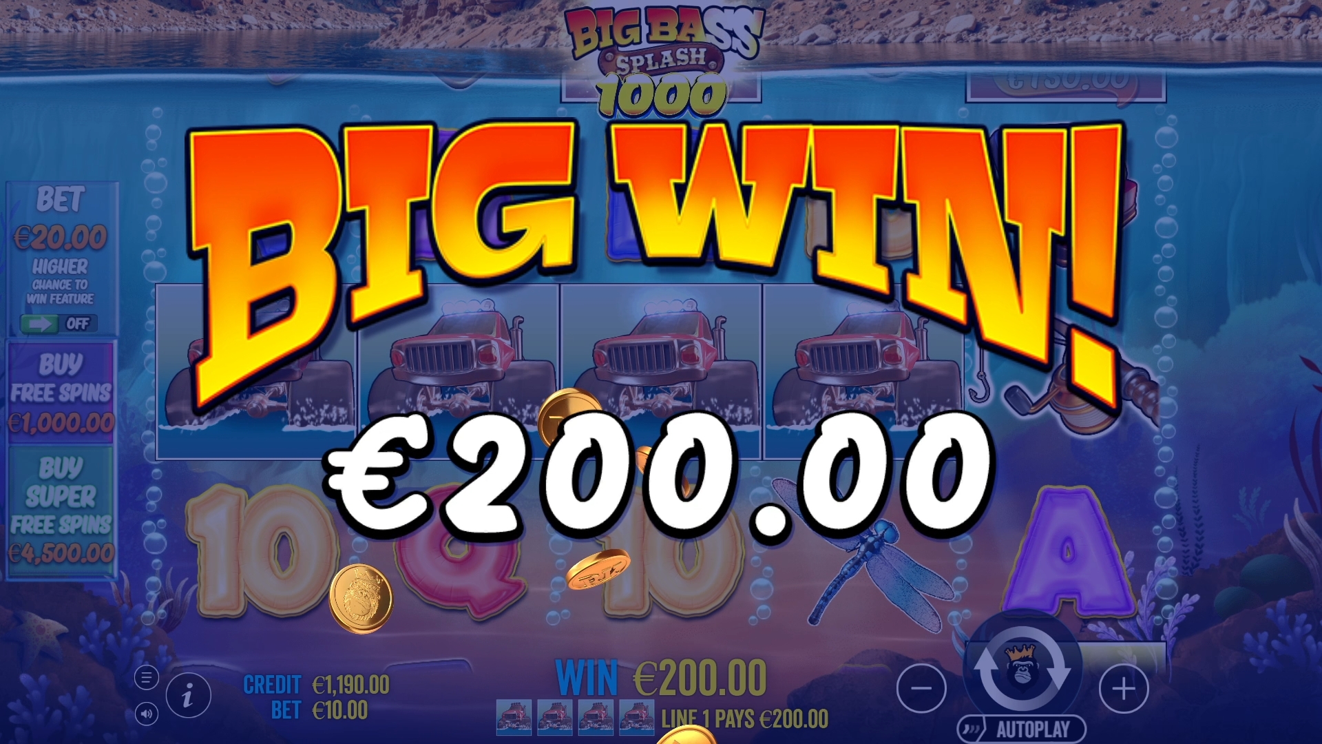 Big Bass Splash 1000 - Big win 1
