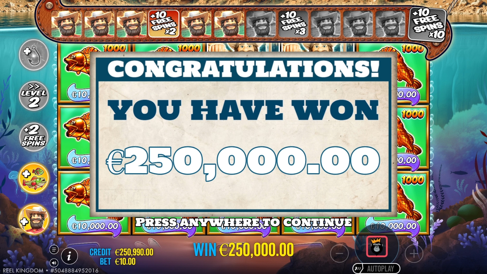 Big Bass Splash 1000 - Free spins 1