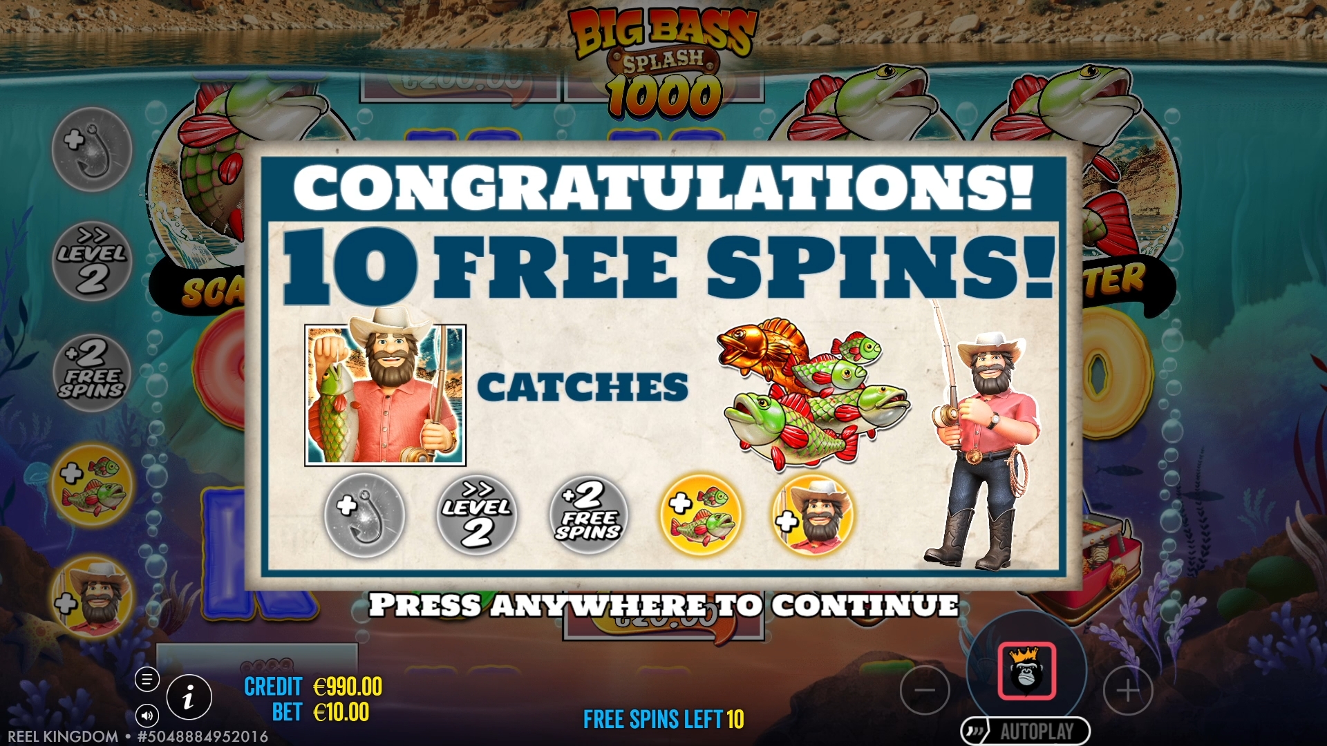 Big Bass Splash 1000 - Free spins 2
