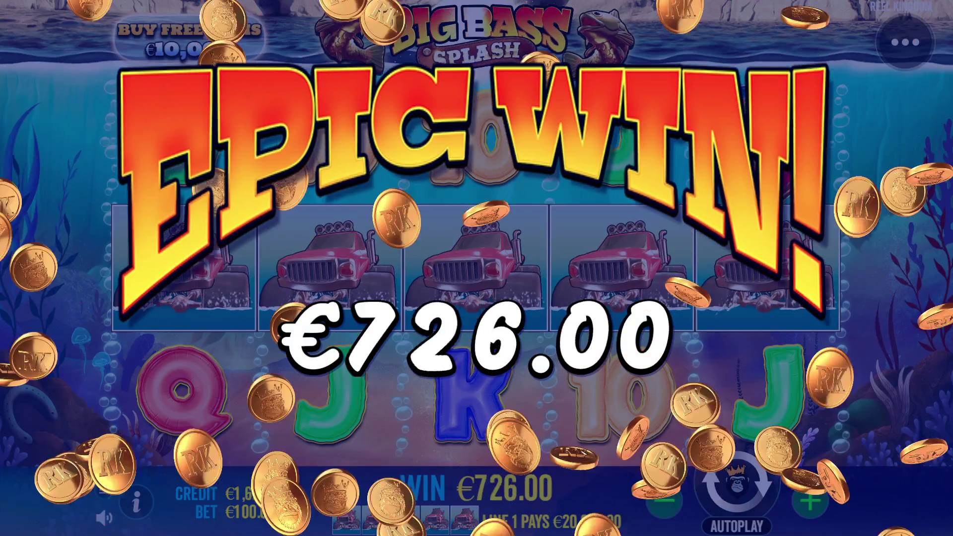 Big Bass Splash - Big win