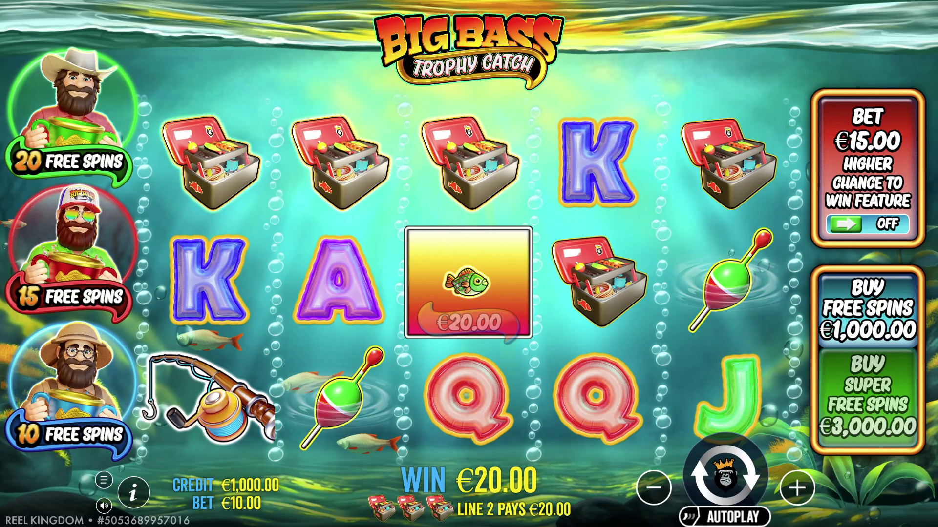 Big Bass Trophy Catch - Free spins 1