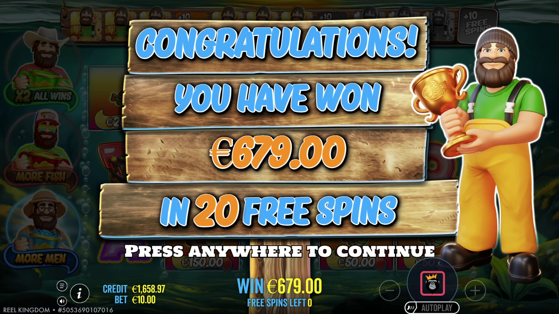 Big Bass Trophy Catch - Free spins 2