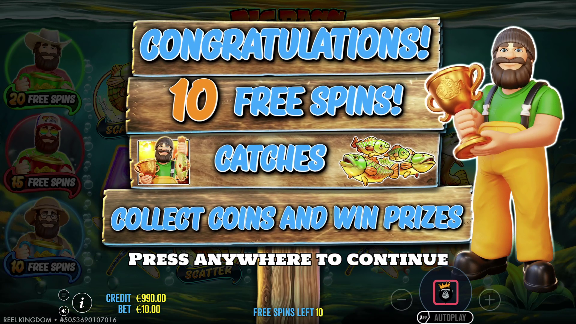 Big Bass Trophy Catch - Free spins 3
