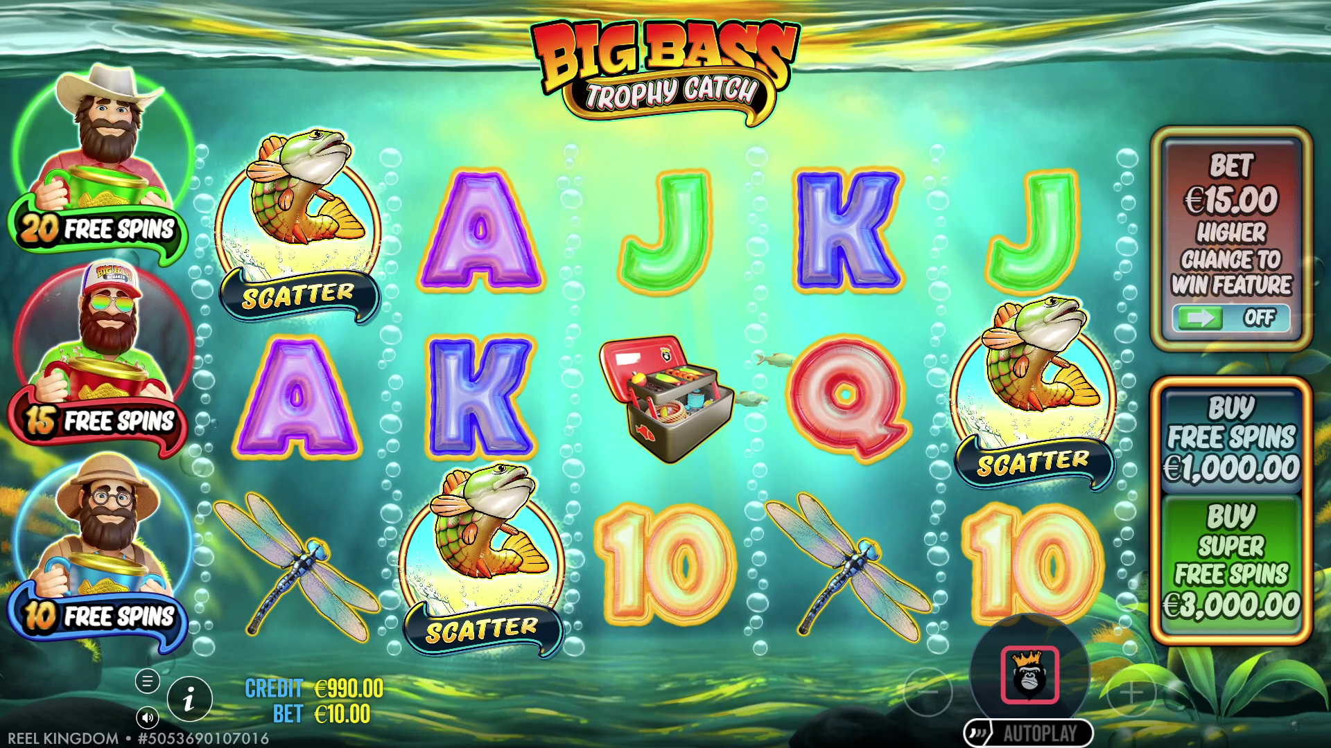 Big Bass Trophy Catch - Free spins 6