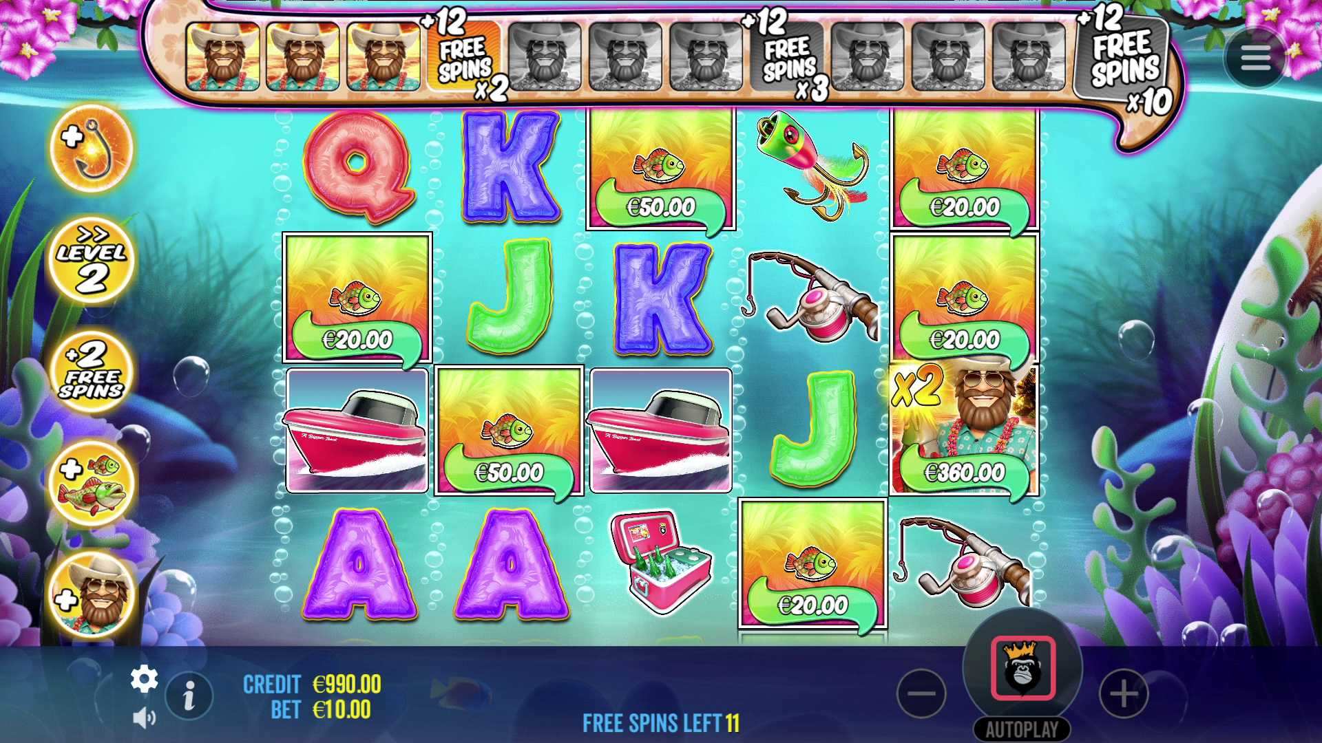 Bigger Bass Splash - Free spins 8