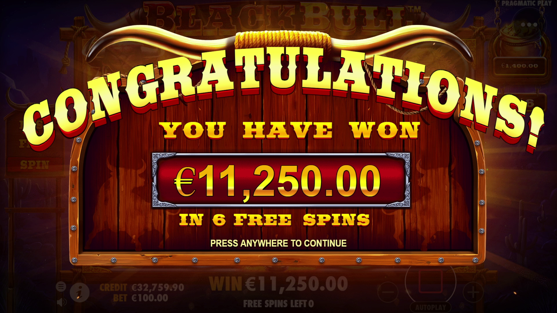 Black Bull - Free spins 4