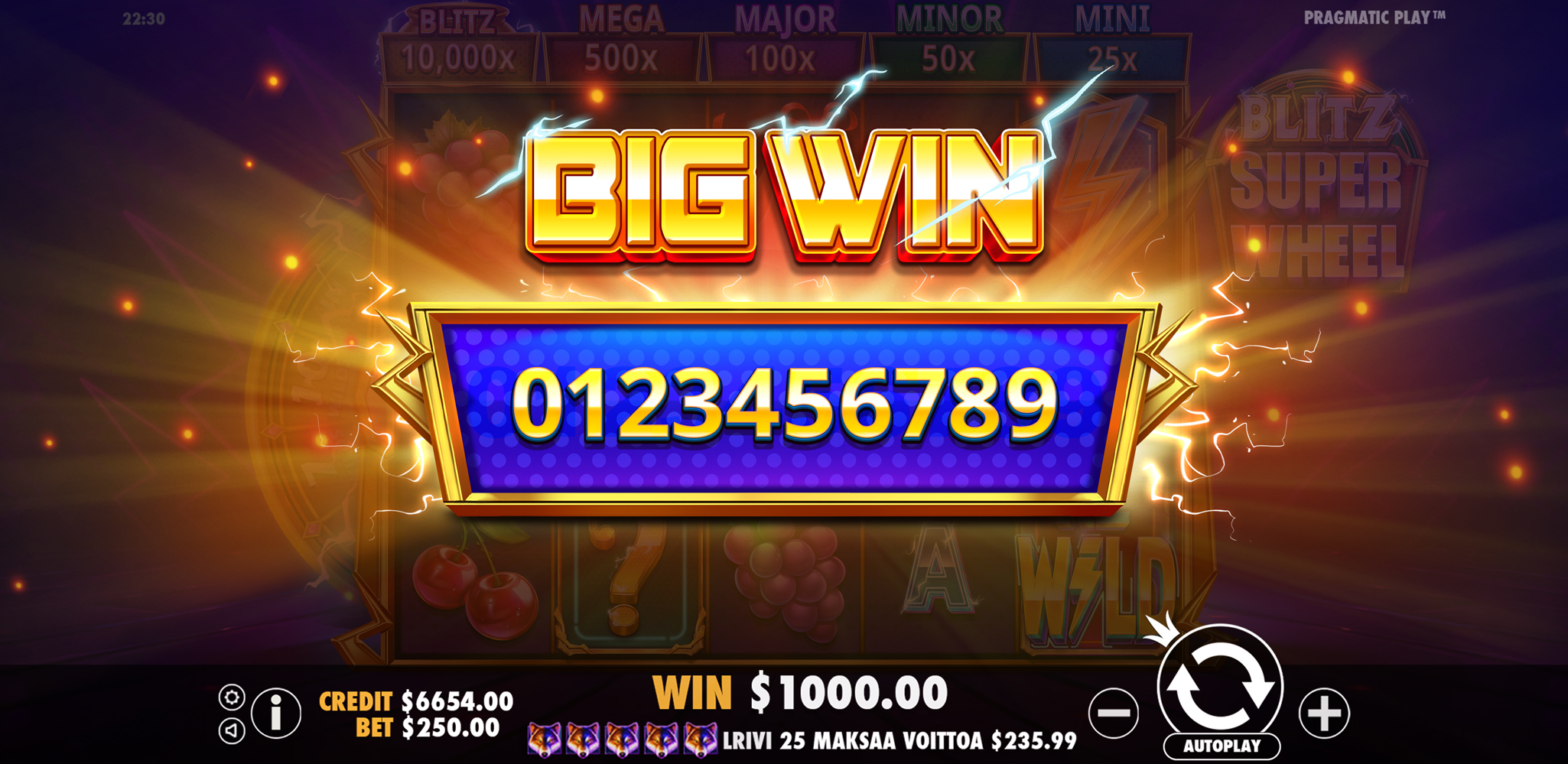 Blitz Super Wheel - Big win 3