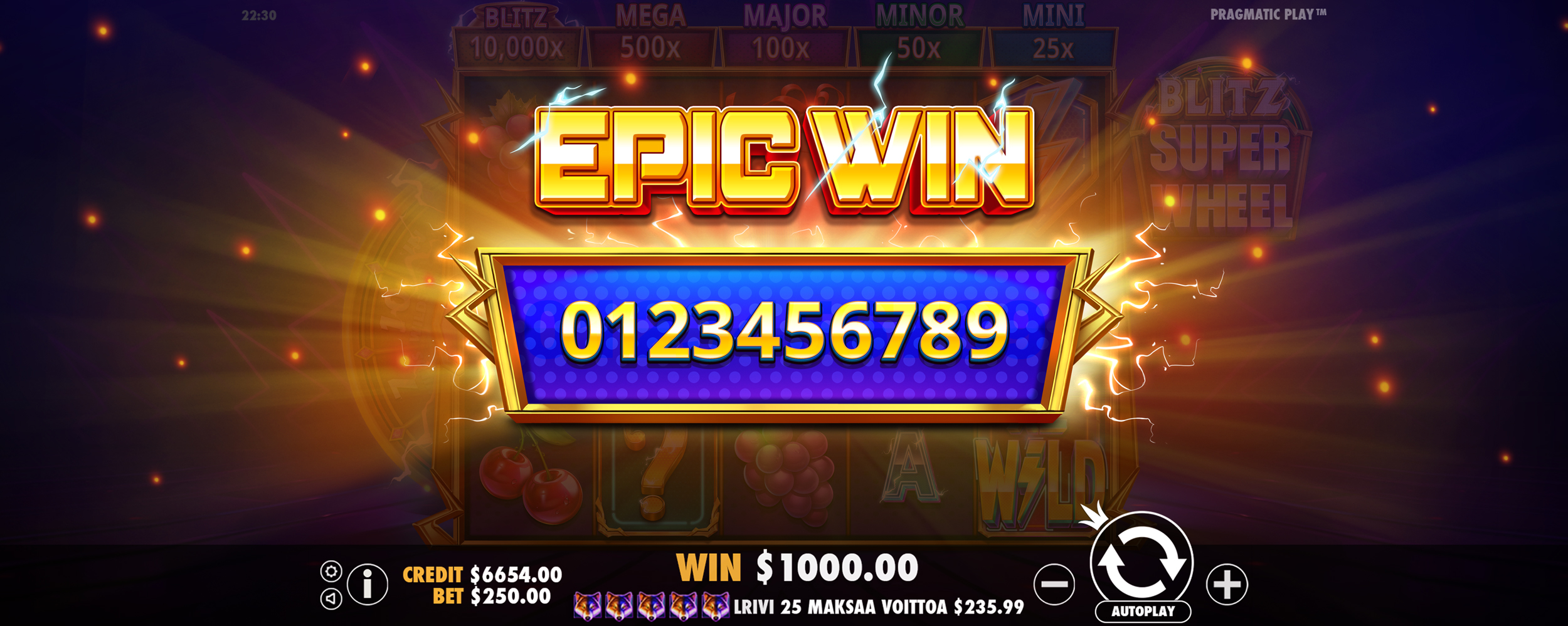 Blitz Super Wheel - Big win 6